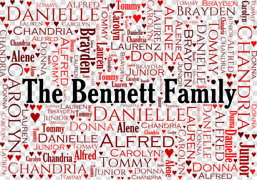 Personalized Family Word art Tapestry Throw   Calligraphy  HD Png DownloadTransparent PNG