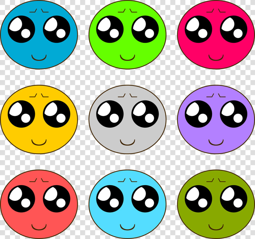 Smiley In Verschiedenen Farben  HD Png DownloadTransparent PNG