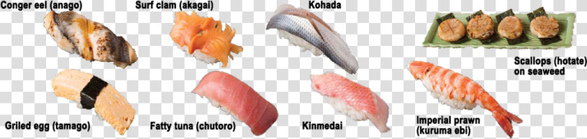 Kinds Of Sushi   Sashimi Sushi Fish Types  HD Png DownloadTransparent PNG