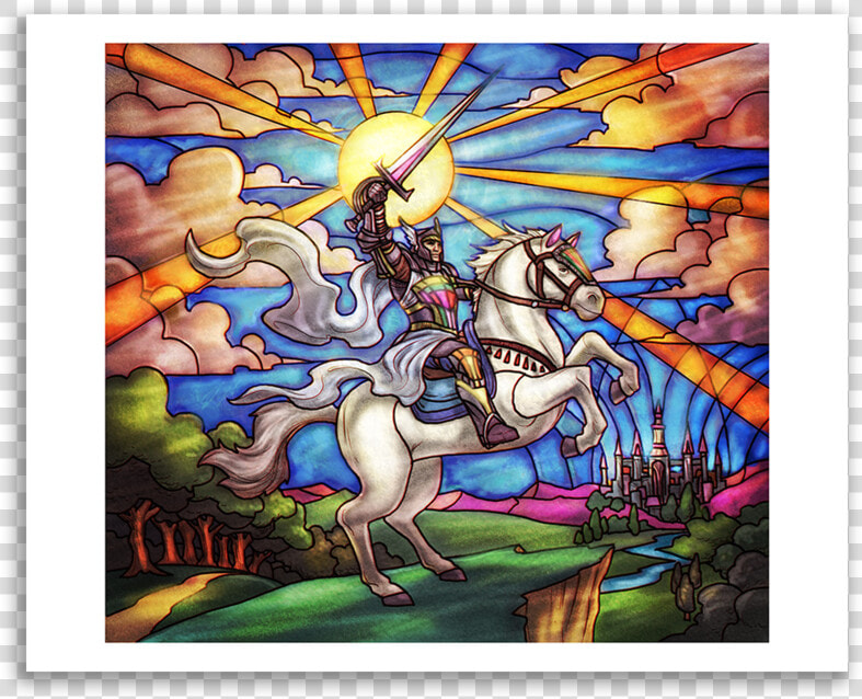 Stained Glass Knight Token Print   Knight Token Dominaria  HD Png DownloadTransparent PNG