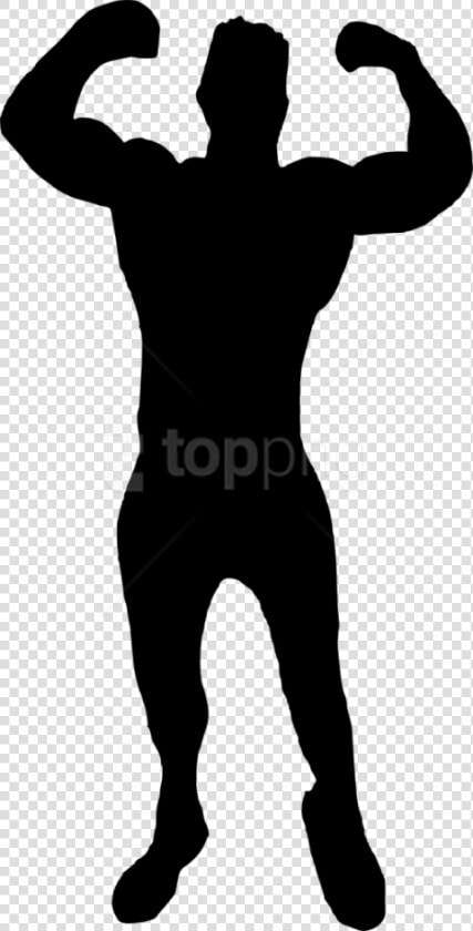 Bodybuilder Silhouette Png Transparent Background   Muscle Man Silhouette Png  Png DownloadTransparent PNG