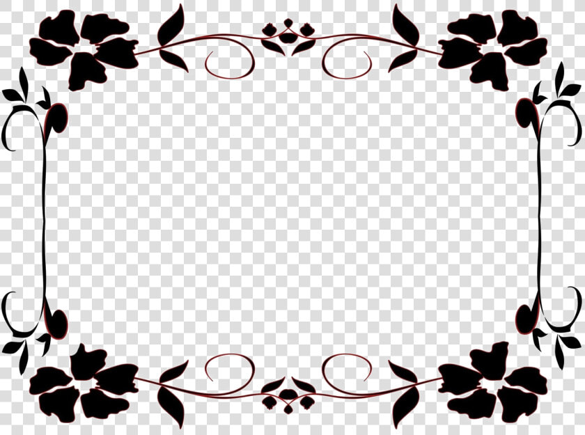 Floral Border Designs Png Photo Background   Flower Borders Black And White Clipart  Transparent PngTransparent PNG