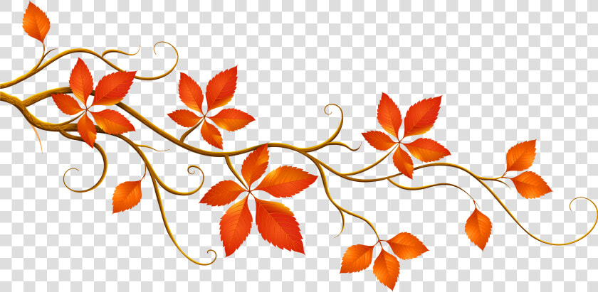 Decorative Branch With Autumn Leaves Png Clipart   Fall Leaves Clip Art  Transparent PngTransparent PNG