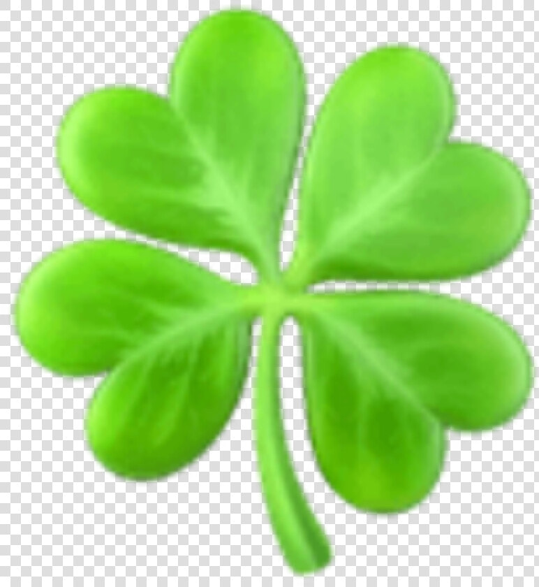  leaves  4  cute  green  garden  emoji  apple  imoji   Four Leaf Clover Apple Emoji  HD Png DownloadTransparent PNG