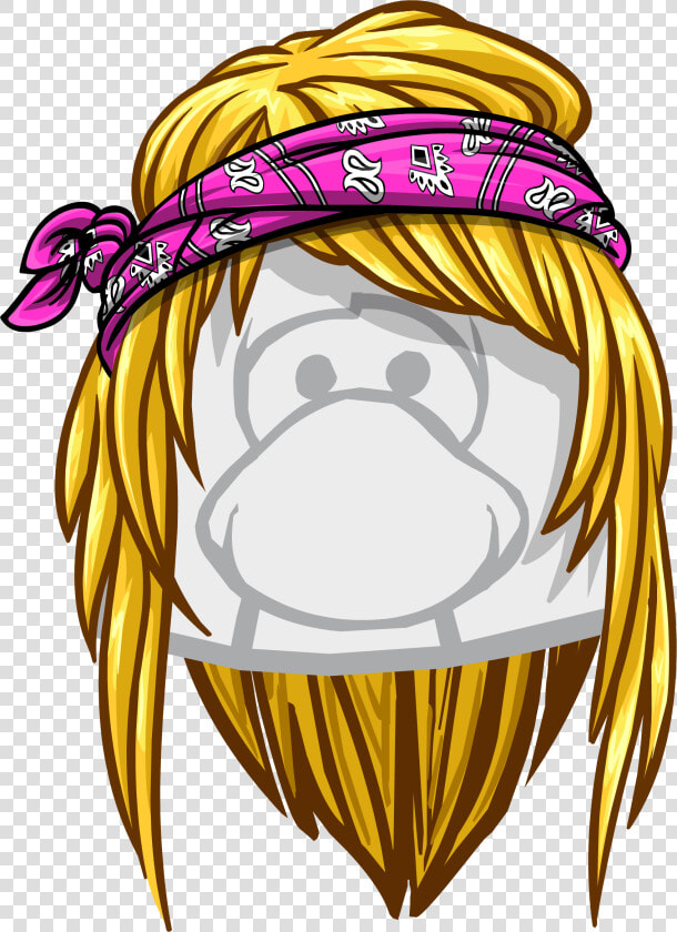 Rock Band Clipart Penguin   Club Penguin Bandana Hair  HD Png DownloadTransparent PNG