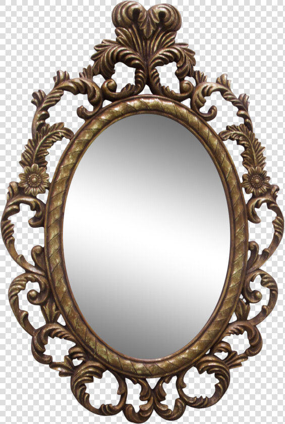 Oval Scroll Frame Mirror For Sale   Mirror  HD Png DownloadTransparent PNG