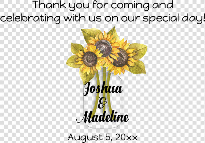 Sunflower Mason Jar   Sunflower  HD Png DownloadTransparent PNG