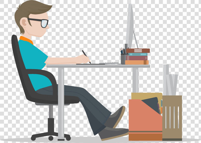 Transparent Office Worker Png   Freelance Web Designer Png  Png DownloadTransparent PNG