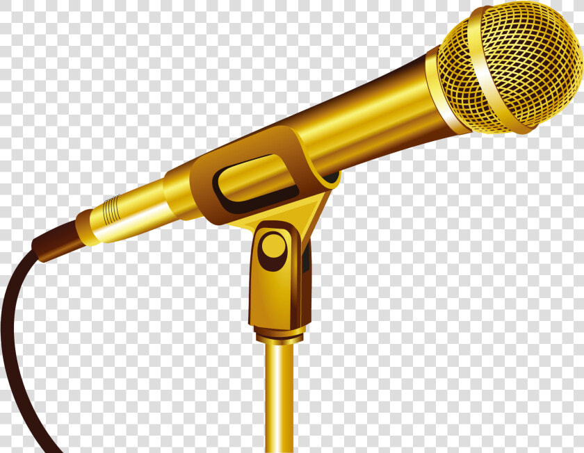 Gold Microphone   Png Download   Transparent Background Gold Mic Png  Png DownloadTransparent PNG