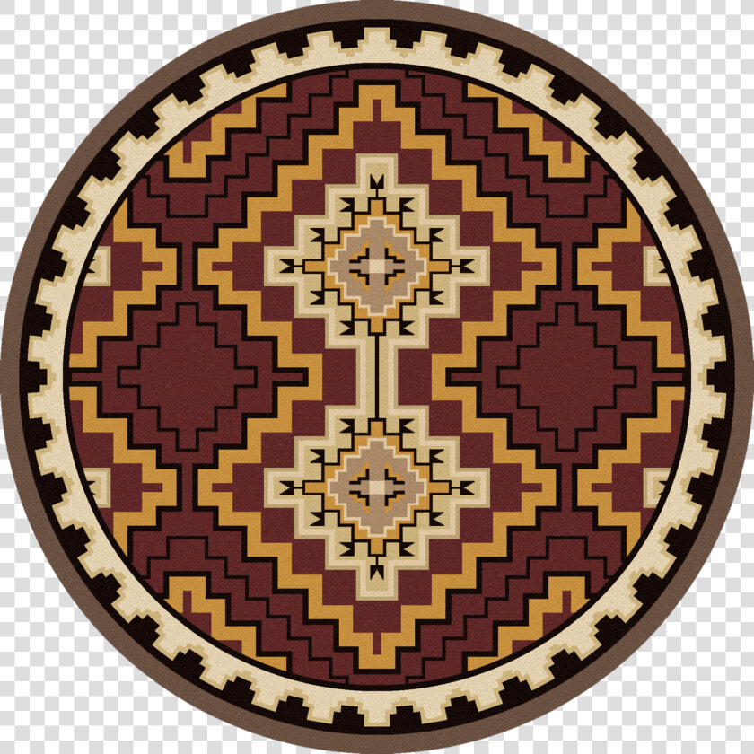 Council Fire red Round Rug By American Dakota   Offer Ribbon Png  Transparent PngTransparent PNG