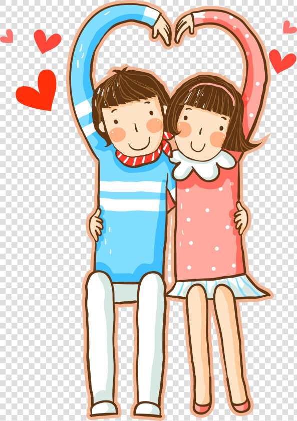 Significant Other Cartoon Heart Cute Couple Transprent   Cute Couple Png Love Cartoon  Transparent PngTransparent PNG