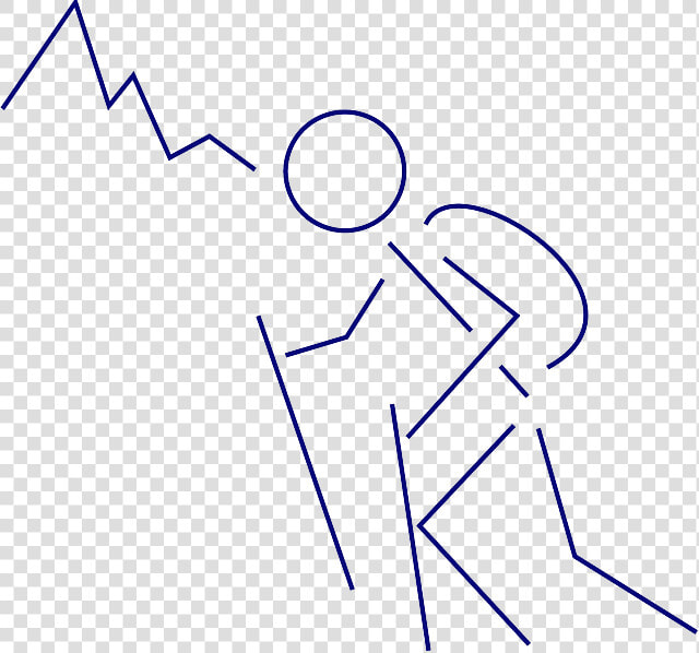 Blue  Outline  Mountain  Person  White  Backpack  Ark   Mountain Vector  HD Png DownloadTransparent PNG