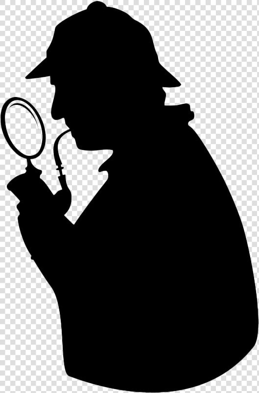 Detective Fiction Silhouette Clip Art   Magnifying Glass Sherlock Holmes  HD Png DownloadTransparent PNG