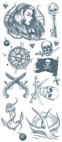 Pirate Buccaneer   Temporary Tattoo   Tattoo  HD Png DownloadTransparent PNG