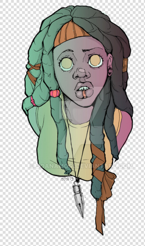 Drawing Dreadlocks Rasta   Rasta Girl Cartoon Drawing  HD Png DownloadTransparent PNG