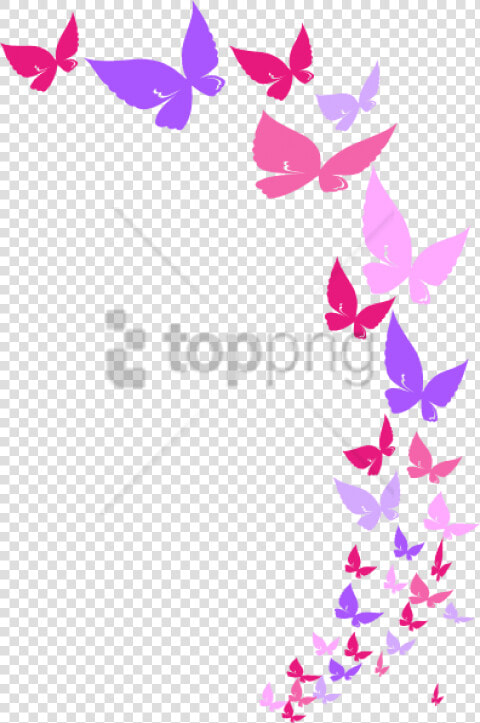 Free Png Butterflies Butterfly  Mother S Day Card For   Butterfly Border Clipart Png  Transparent PngTransparent PNG