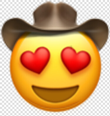  emoji  iphone  yeehaw  love  cowboy  vaquero  amor   Heart Eyes Emoji With Drool  HD Png DownloadTransparent PNG