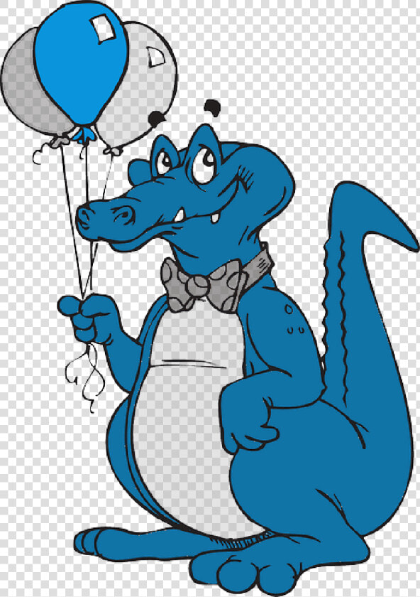 Cartoon  Balloons  Bow  Standing  Eyebrows  Alligator   Alligator Anime  HD Png DownloadTransparent PNG