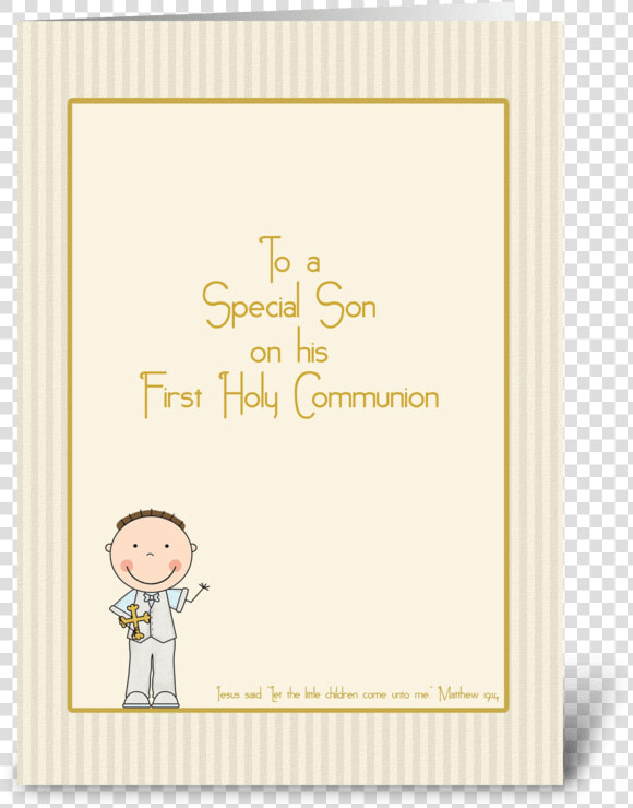 Congratulations  Holy Communion  Son Greeting Card   Cartoon  HD Png DownloadTransparent PNG