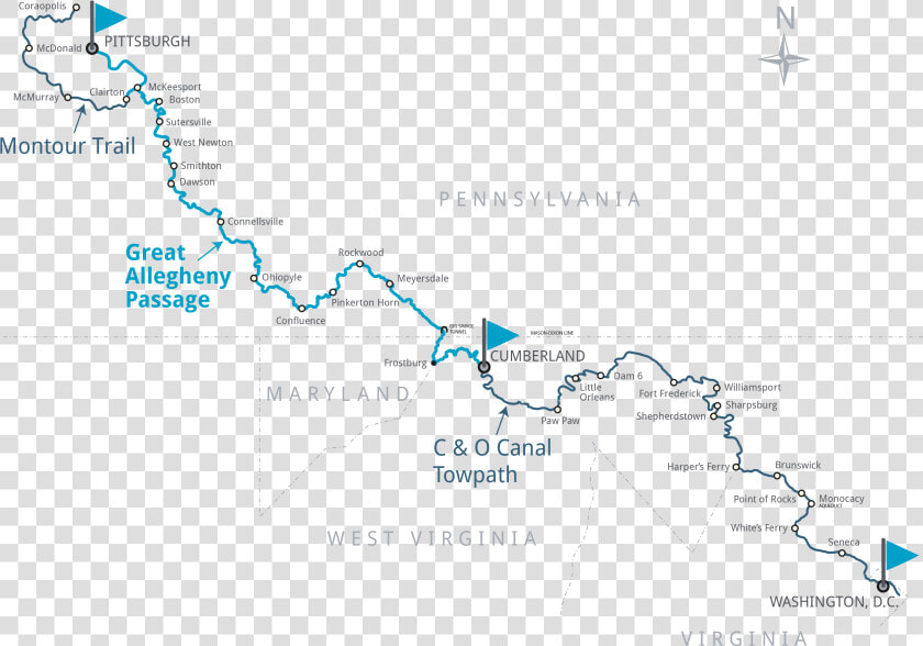 Greater Allegheny Passage Trail Map  HD Png DownloadTransparent PNG