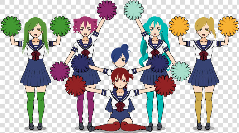 Yandere Simulator Cheerleaders   Png Download   Cheerleaders Yandere Simulator  Transparent PngTransparent PNG