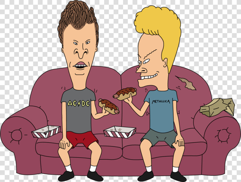 Beavis And Butthead On A Sofa Clip Arts   Beavis And Butthead Png  Transparent PngTransparent PNG