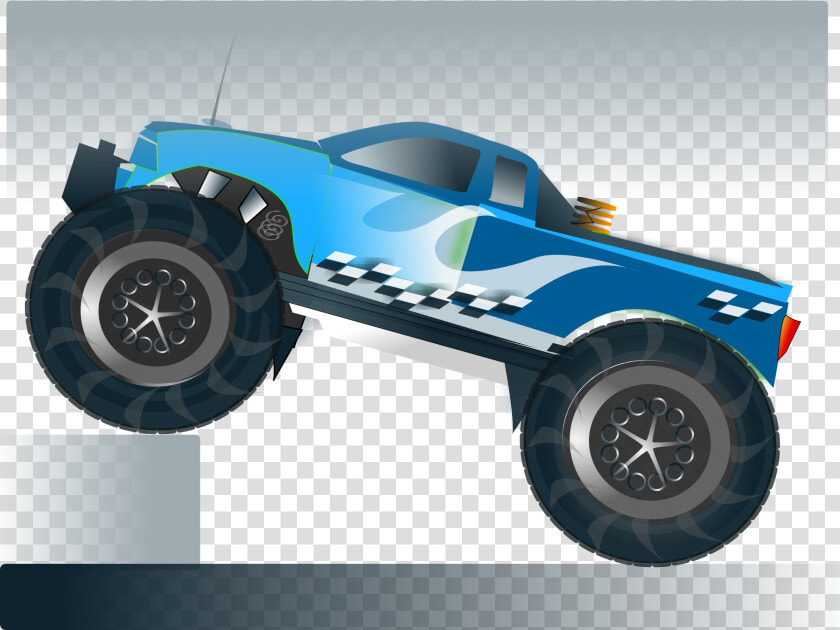 Clipart Monster Truck Stunt   Blue Monster Truck Clipart  HD Png DownloadTransparent PNG