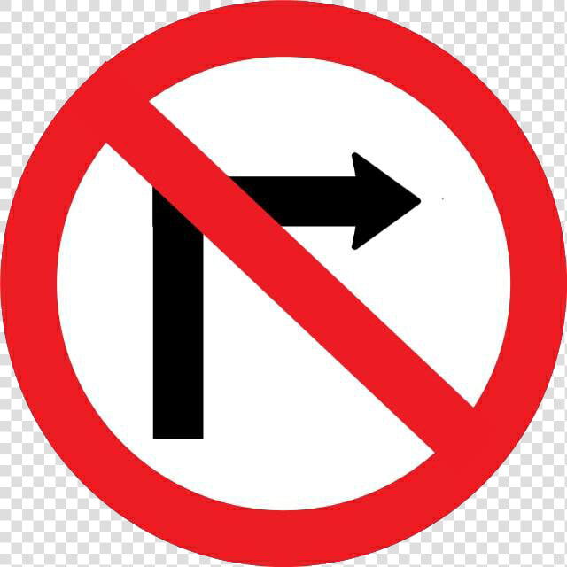 No Right Turn Tha B 9   Road Sign Do Not Turn Right  HD Png DownloadTransparent PNG