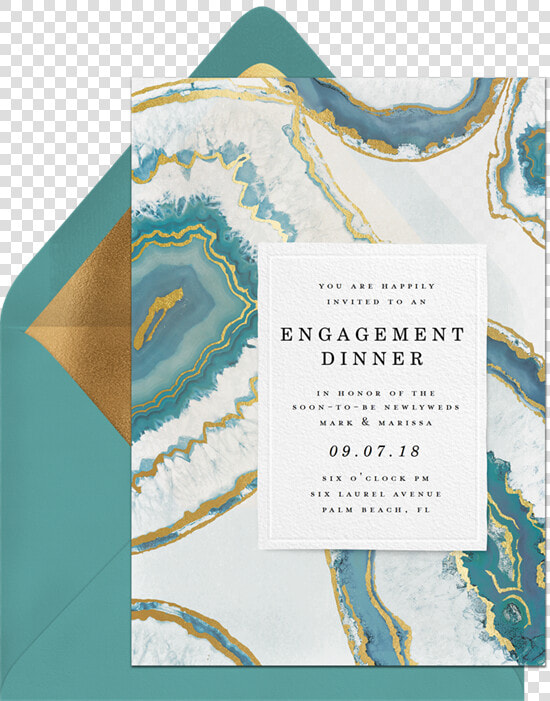 Marble Engagement Party Design   Agate Bridal Shower Invitation  HD Png DownloadTransparent PNG