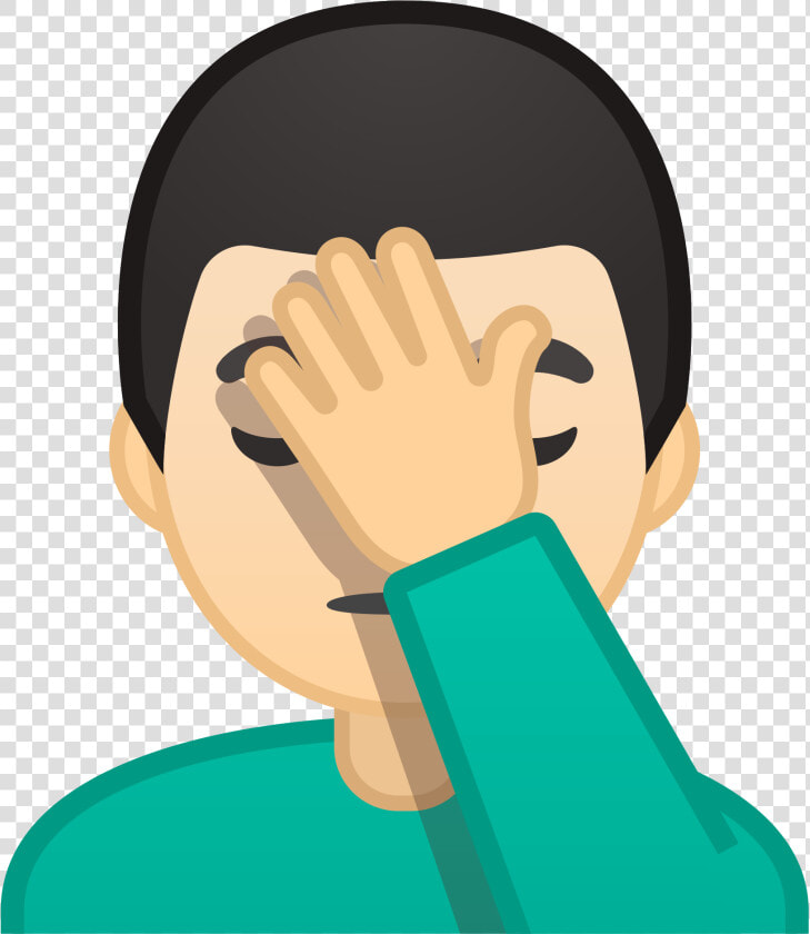 Finger   Facepalm Emoji Male  HD Png DownloadTransparent PNG