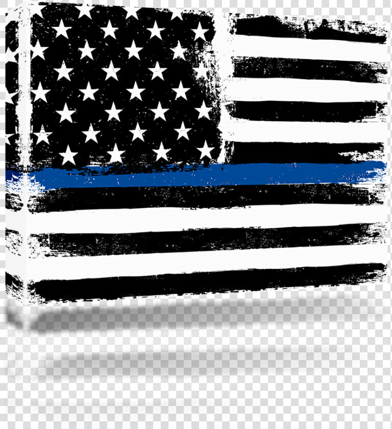 Police Flag Blue Line Grunge   Thin Blue Line Flag Free  HD Png DownloadTransparent PNG