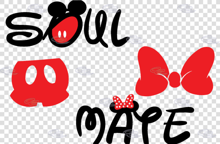 Mickey Mouse Bow Png   Soulmate Mickey And Minnie Shirts  Transparent PngTransparent PNG