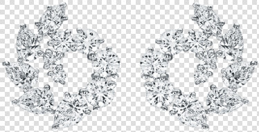 Open Cluster By Harry Winston  Large Diamond Earrings   Harry Winston Diamond Cluster Earrings  HD Png DownloadTransparent PNG