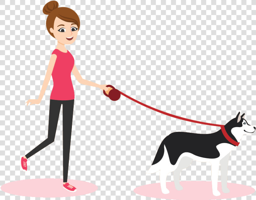 Transparent Person Walking Dog Png   Cartoon Person Walking Their Dog  Png DownloadTransparent PNG