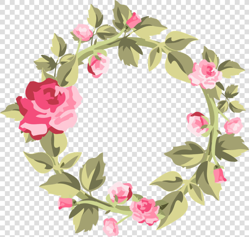 Shabby Chic Flower Wreath  HD Png DownloadTransparent PNG