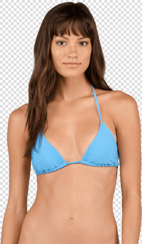 Volcom Simply Solid Tri Coastal Blue   Swimsuit Top  HD Png DownloadTransparent PNG