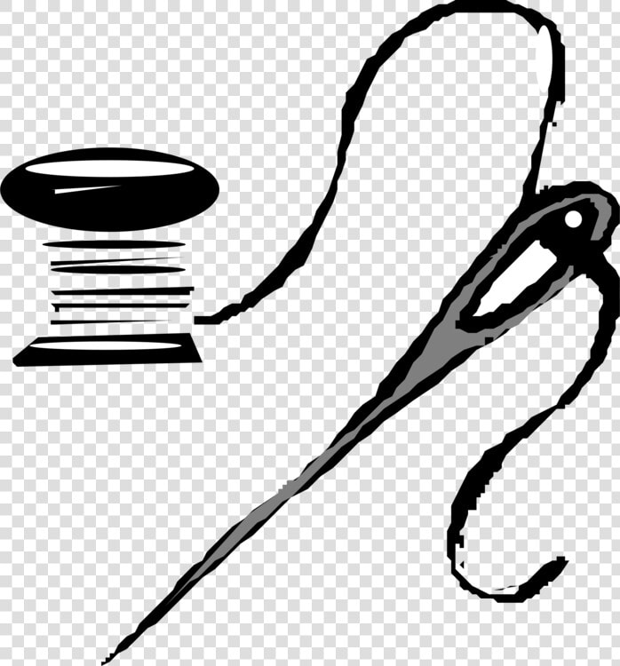 Line Art calligraphy neck   Needle And Thread Clipart  HD Png DownloadTransparent PNG