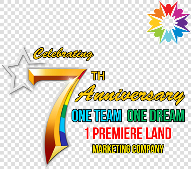 1 Premiere Land Marketing Company 7th Year Anniversary   Graphic Design  HD Png DownloadTransparent PNG