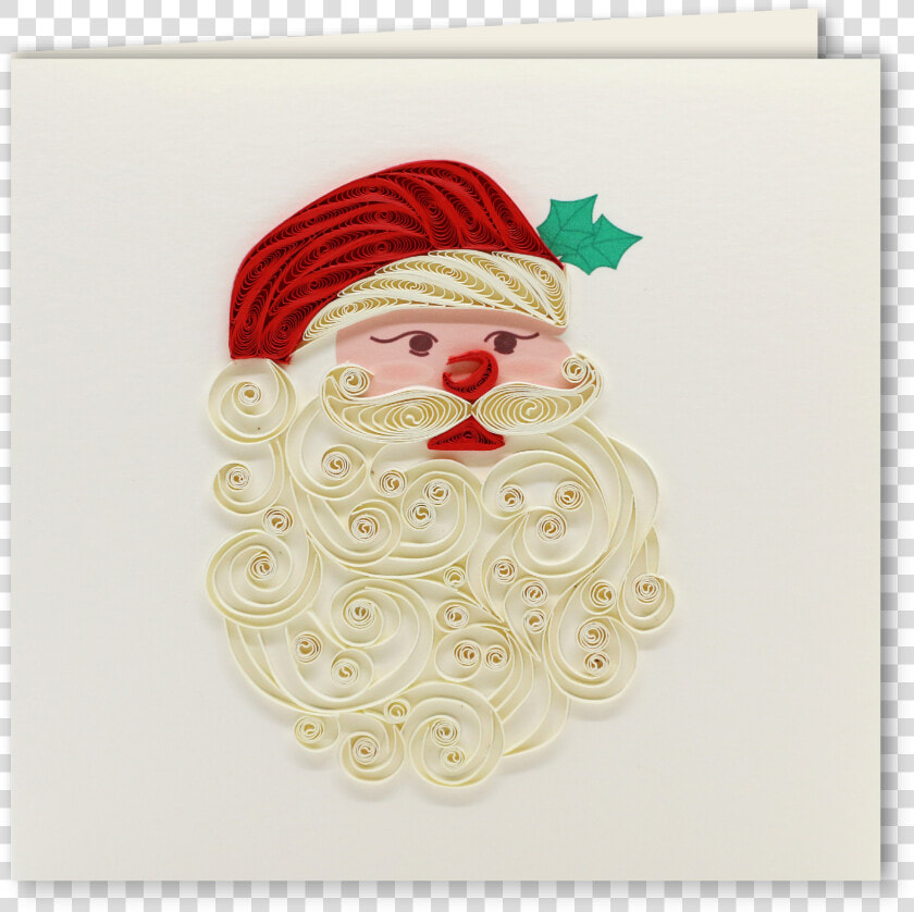 Santa Handmade Greeting Quilling Paper Craft Card   Illustration  HD Png DownloadTransparent PNG