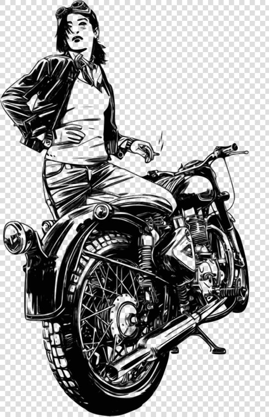 Motorbike Motorcycle Woman Free Picture   Motorcycle Woman Illustration  HD Png DownloadTransparent PNG