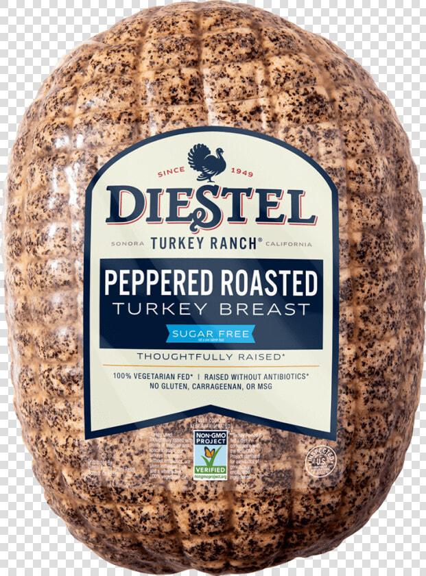 08 Delibulk Turkeybreast Pepperroasted Nongmo Rendering   Diestel Turkey Peppered  HD Png DownloadTransparent PNG