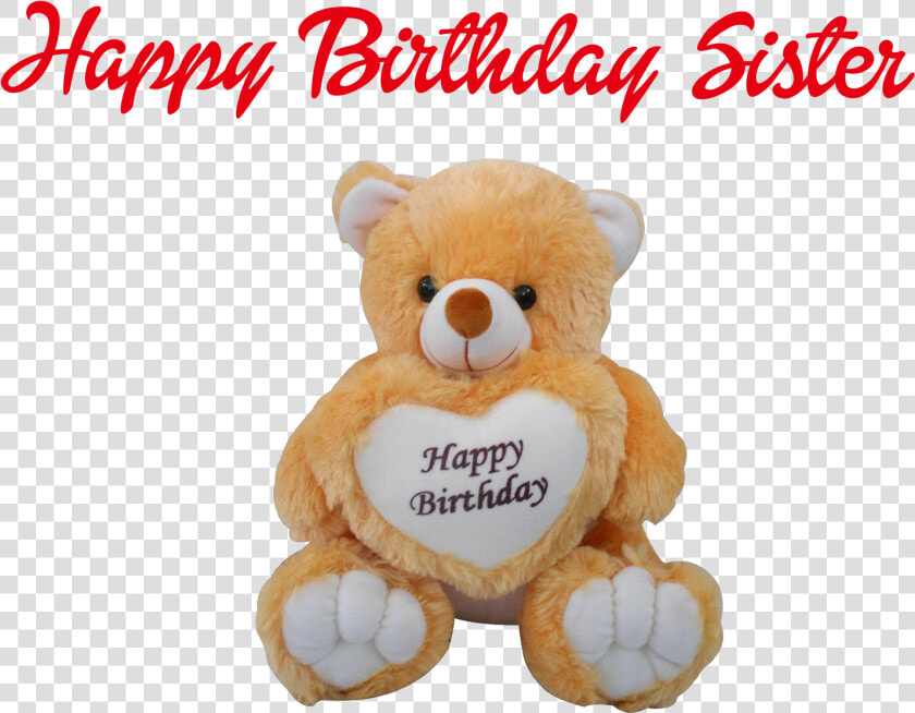 Happy Birthday Sister Png Clipart   Happy Birthday With Teddy  Transparent PngTransparent PNG