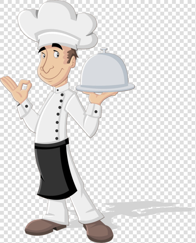 Serving Waiter Catering Industry Chef Cartoon Background   Cartoon Chef Cooking Png  Transparent PngTransparent PNG