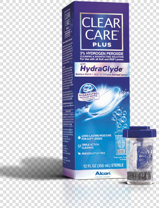 Contact Lens Cleaning Solution Clear Care   Clear Care Hydraglyde  HD Png DownloadTransparent PNG