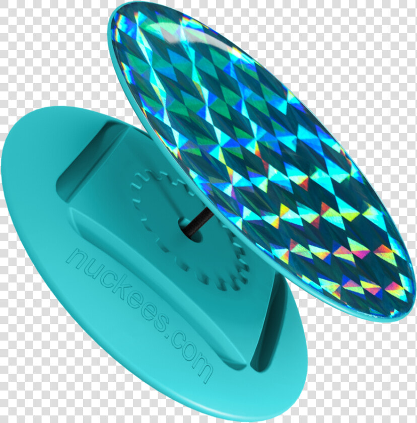 Teal Hologram   Nuckees Phone Grip  HD Png DownloadTransparent PNG