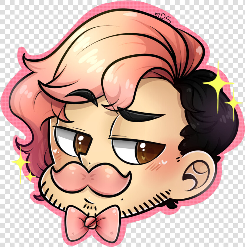 Transparent Pink Mustache Png   Markiplier Fan Art Chibi  Png DownloadTransparent PNG