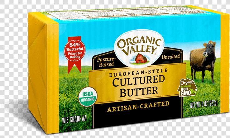 Organic Valley Butter   Organic Valley Cultured Butter  HD Png DownloadTransparent PNG