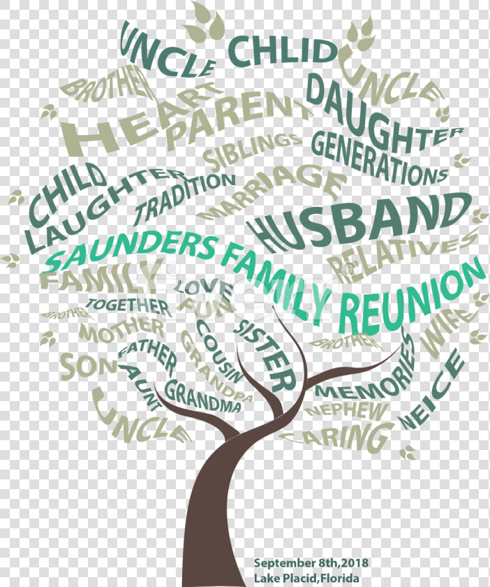 Create A Word Art Family Tree Or Custom Shape Word   Word Art Tree  HD Png DownloadTransparent PNG