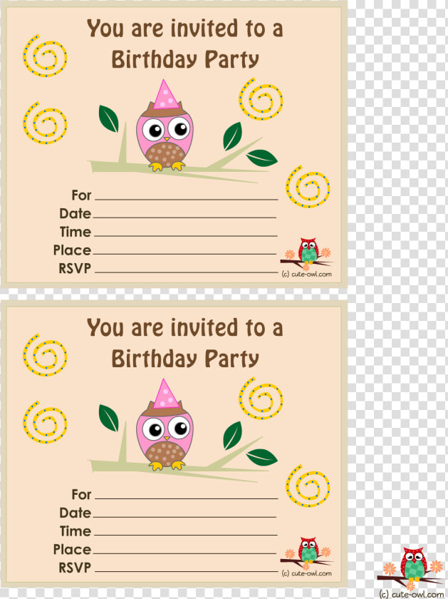 Free Printable Owl Birthday   11th Birthday Invitations For Girls  HD Png DownloadTransparent PNG