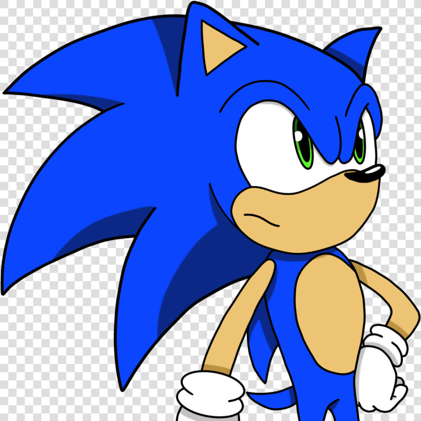 Did A Redraw Of Sonic From The First Sonic And The   Cartoon  HD Png DownloadTransparent PNG